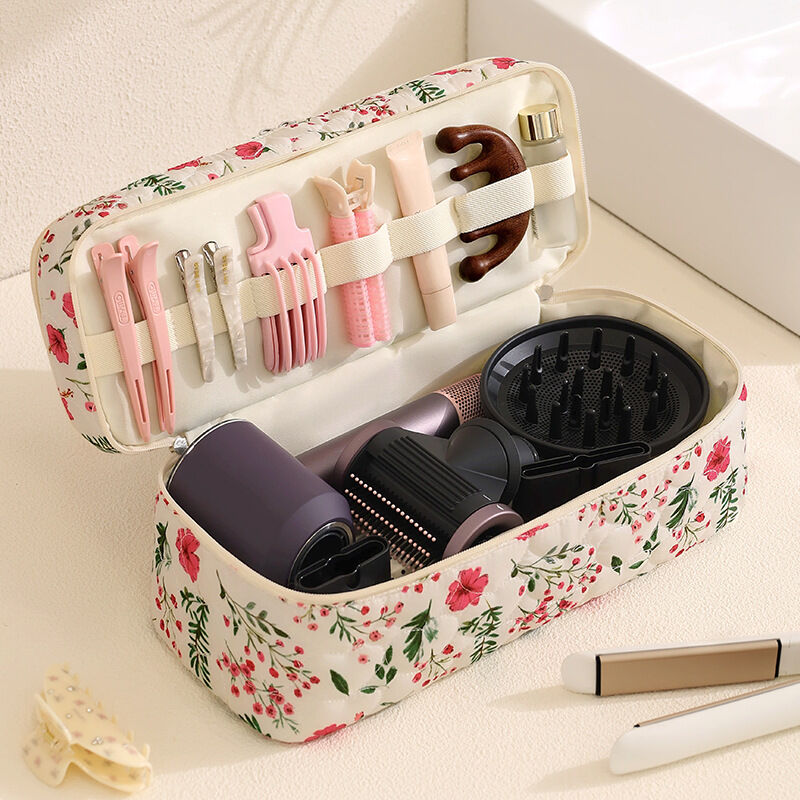 Simple Series Daily Flower Effen Kleur Polyester Make-uptassen met Luipaardprint Afbeelding2