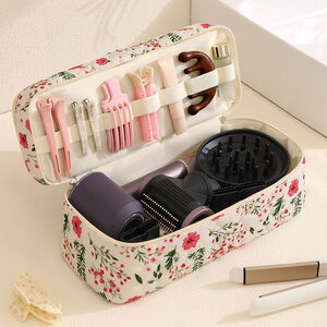 Simple Series Daily Flower Effen Kleur Polyester Make-uptassen met Luipaardprint h5 Afbeelding2