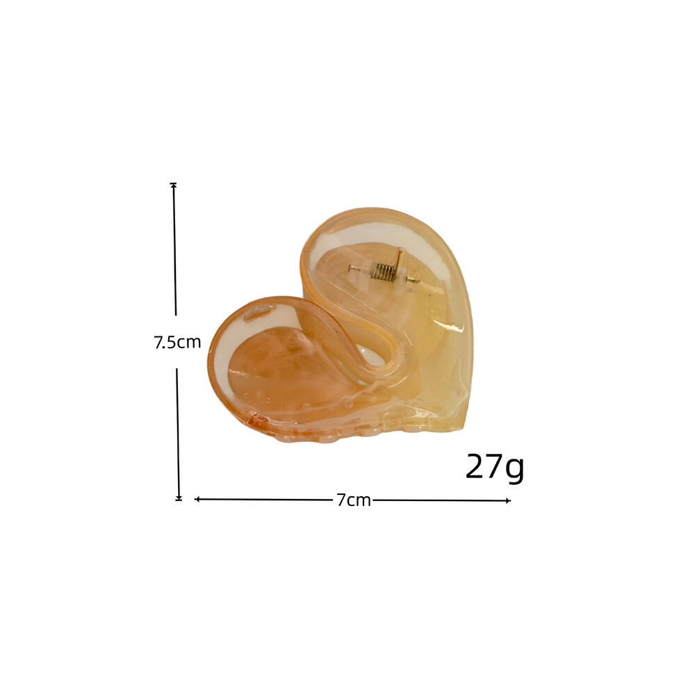 Romantic Series Daily Heart Mixed Color Gradient Color Acetate Hair Claws Picture5