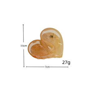 Romantic Series Daily Heart Mixed Color Gradient Color Acetate Hair Claws h5 Picture5