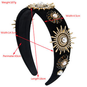 Luxurious Series Bohemian Sun Rhinestone Rhinestone Hair Bands h5 Picture3