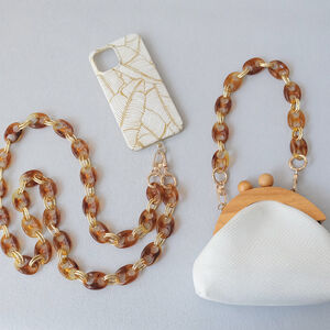 Simple Series Casual Solid Color Circle Gradient Color Acrylic Phone & Bag Chain h5 Picture4