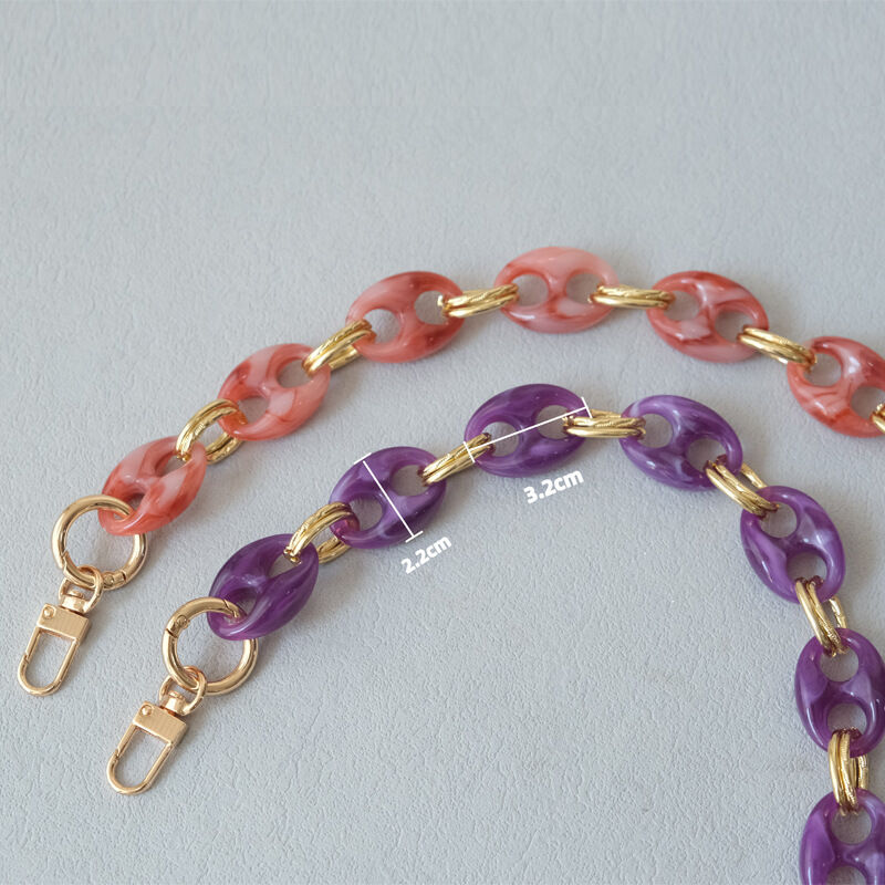 Simple Series Casual Solid Color Circle Gradient Color Acrylic Phone & Bag Chain h5Picture3