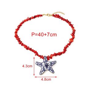 Vacation Oceanic Style Beads Starfish Women's Chain Necklaces h5 Picture4