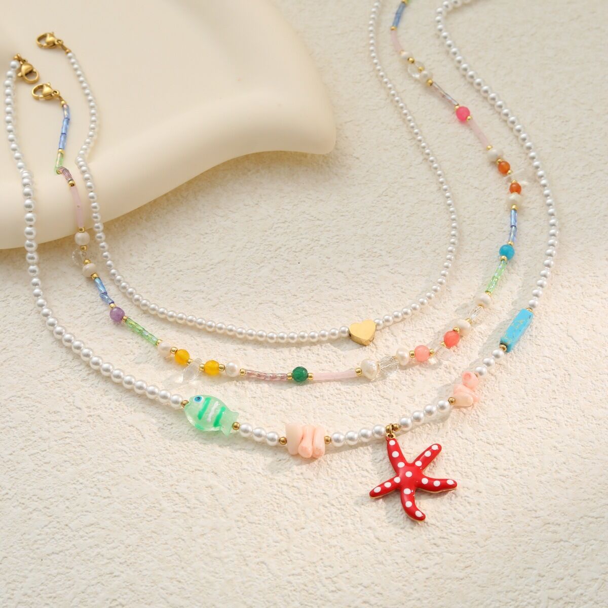 Simple Series Daily  Chain Stainless Steel Waterproof Gold Color  Chain Necklaces 2