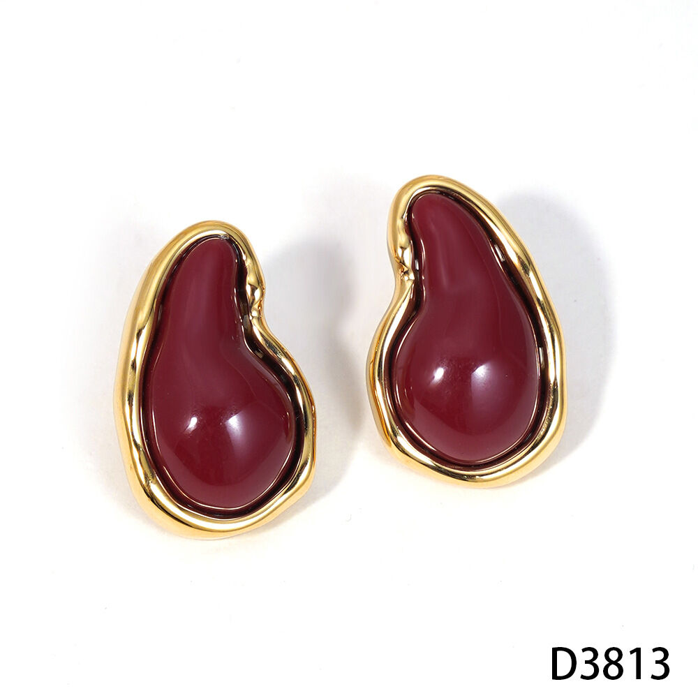 Classic Series Droplet Resin Women's Stud Earrings