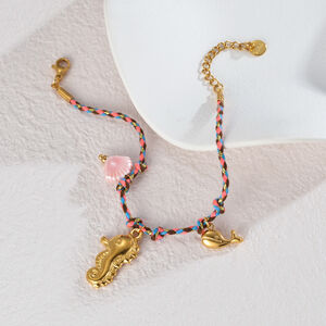 Braccialetti intrecciati da donna in stile oceanico per le vacanze h5 Immagine6