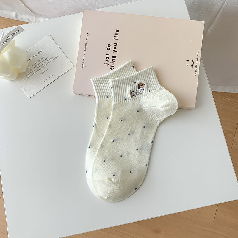Calzini alla caviglia con simpatici animali a pois h5 
