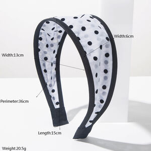Simple Series Elegant Solid Color Polka Dots Organza Hair Bands h5 Picture3