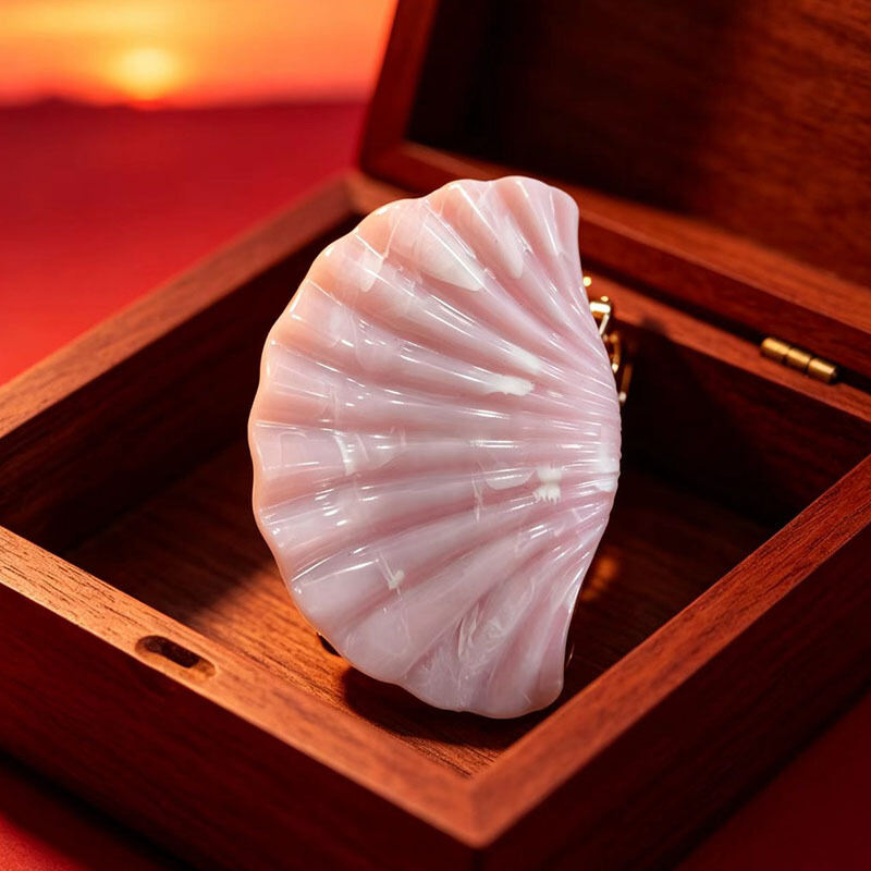 Simple Series Daily Solid Color Oceanic Style Shell Gradient Color Acrylic Hair Claws