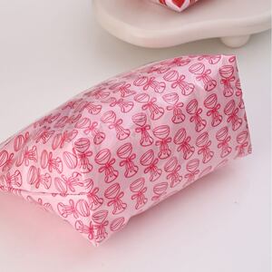 Simple Series Sweet Irregular Shape Heart Bow Knot Solid Color Stripe PVC Make-uptassen h5 Afbeelding3