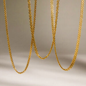 Simple Series Daily Chain Stainless Steel Waterproof Gold Color Women's Chain Necklaces h5 Picture4