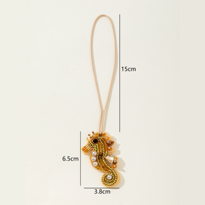 Collection luxueuse de perles naturelles de style océanique, breloques pour sacs en corde tressée h5
