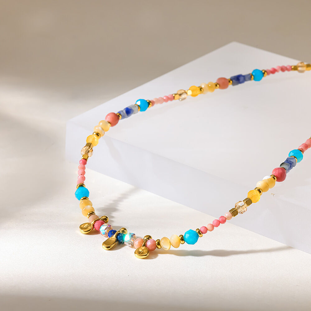 Collares de cadena para mujer de acero inoxidable, resistentes al agua, de la serie Simple Imagen2