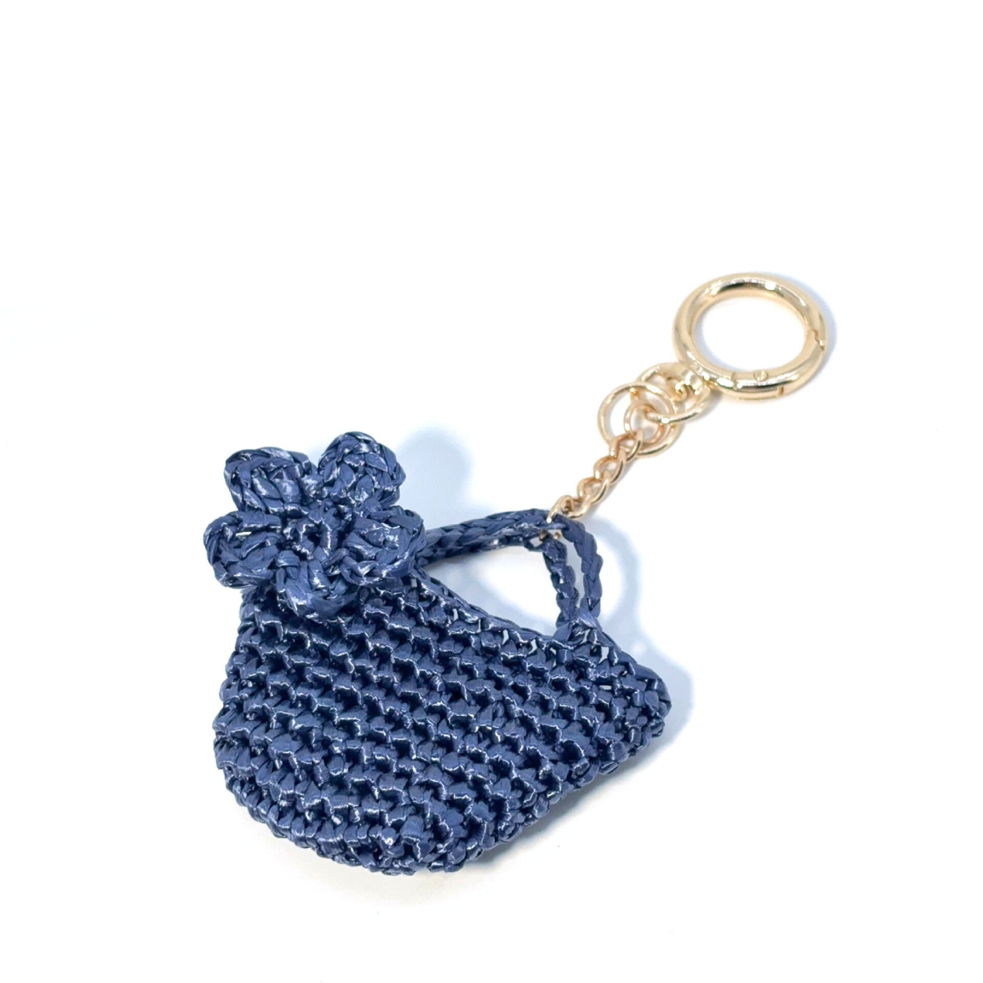 Eenvoudige serie casual bloemen effen kleur geweven raffia tashangers h5 Afbeelding3