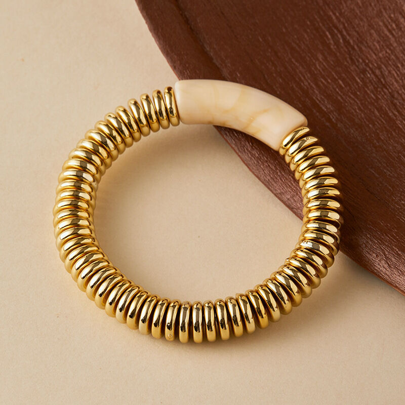 Classic Series Retro Thread CCB Gold Color Women's Bangles