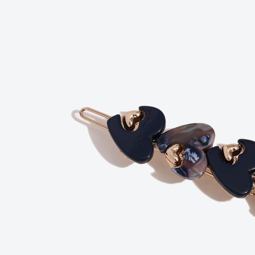 Romantic Series Retro Heart Solid Color Gradient Color Acetate Hair Clips h5 Picture5