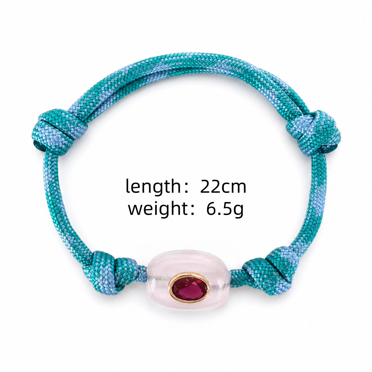 Bracelet tressé pour femme, forme elliptique irrégulière, collection romantique, idéal pour les vacances. h5 Image4