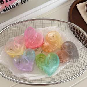 Romantic Series Daily Heart Mixed Color Gradient Color Acetate Hair Claws h5 Picture2