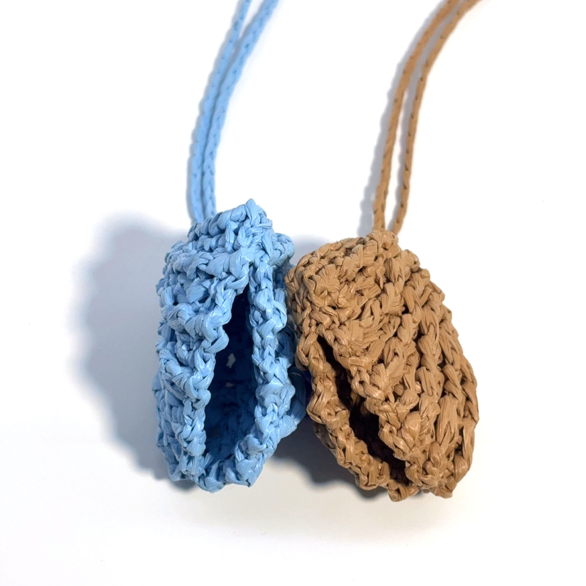 Eenvoudige serie vakantie oceaanstijl geweven schelp raffia tashangers Afbeelding2