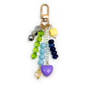 Breloques pour sac en résine multicolores avec de jolies perles en forme de cœur, collection Simple Series h5