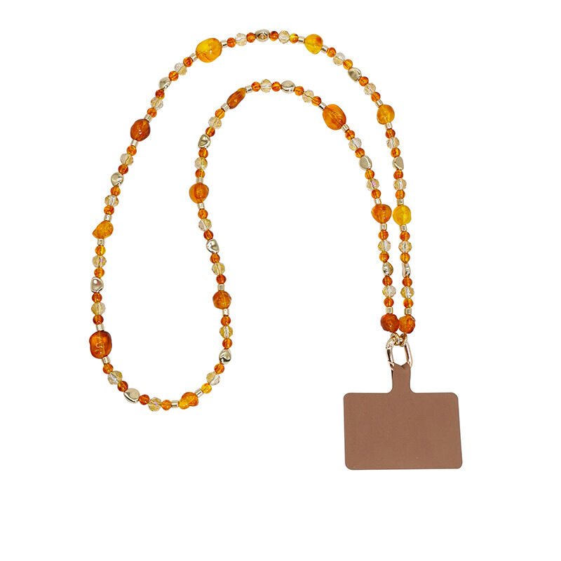 Simple Series Casual Irregular Shape Beads Chain Resin Phone & Bag Chain