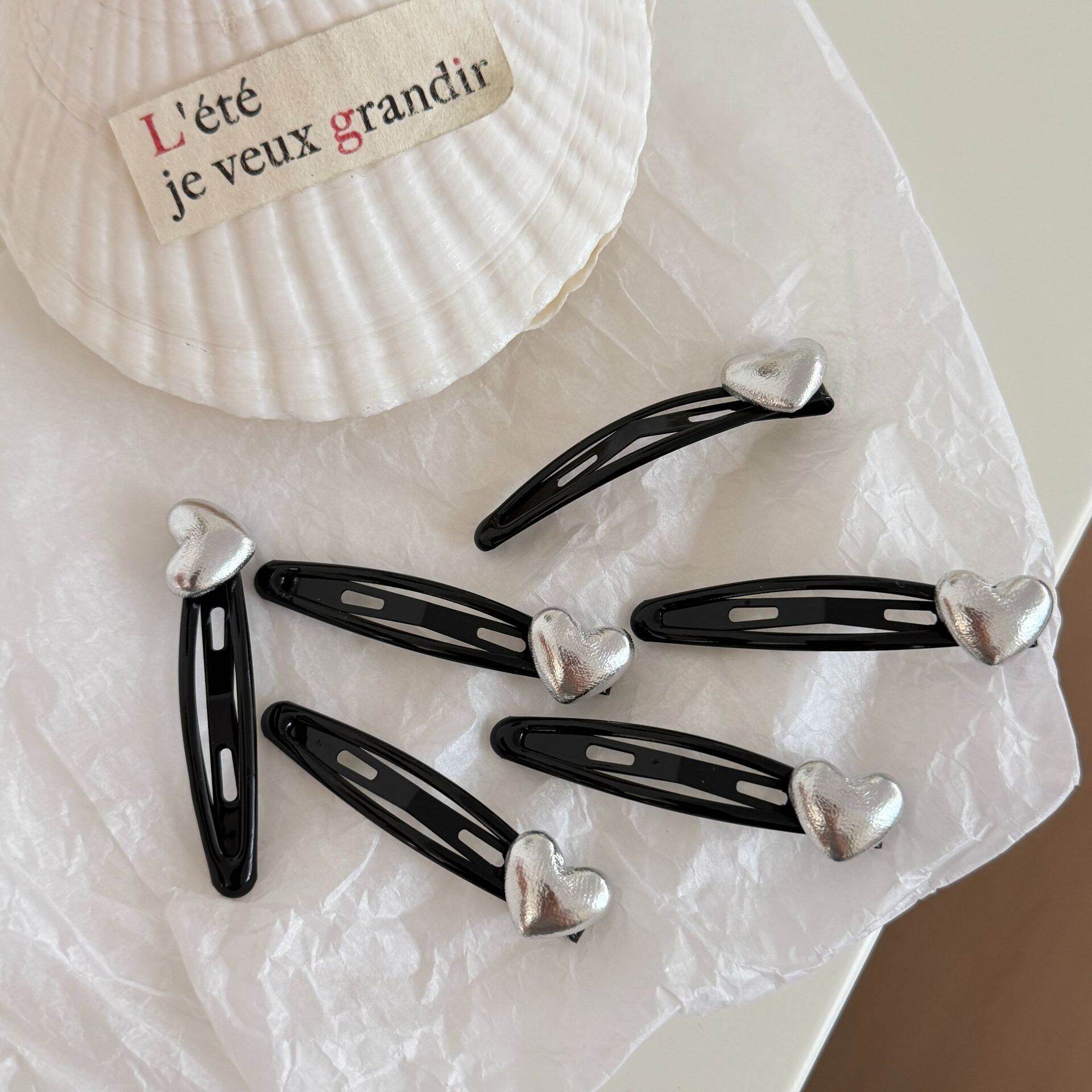 Simple Series Daily Heart Metal Hair Clips