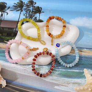 Oceanic Style Natural Stones Beads Fish Pendant Women's Beaded Bracelets h5 Picture4