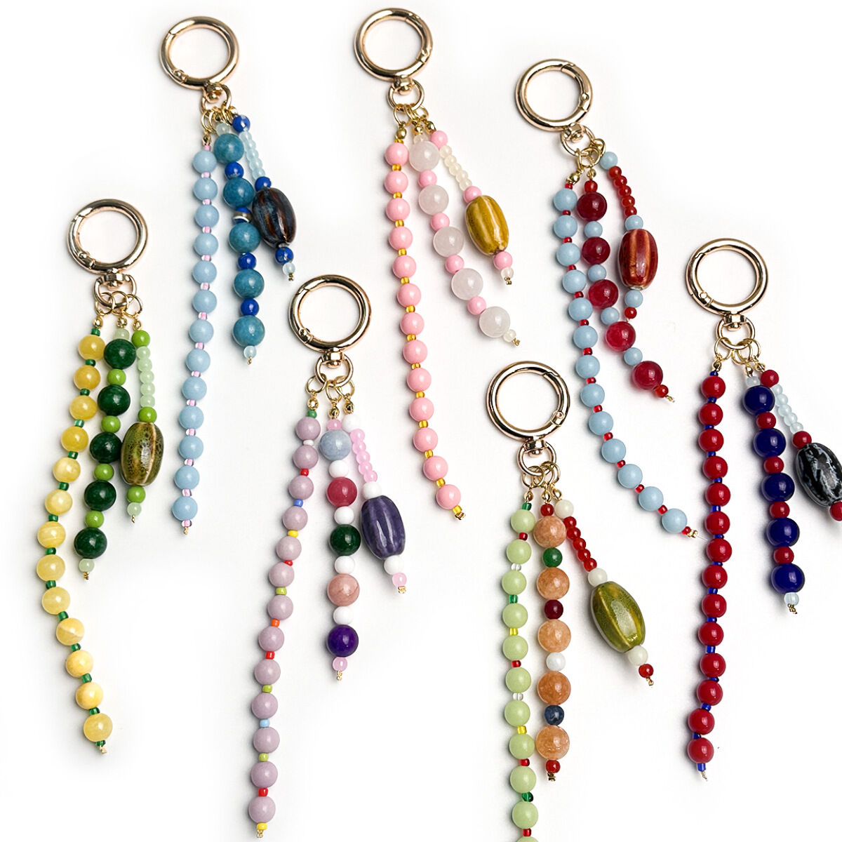Serie sencilla, cuentas de forma irregular para uso diario, colgantes de ágata de colores variados y piedras naturales para bolsos.
