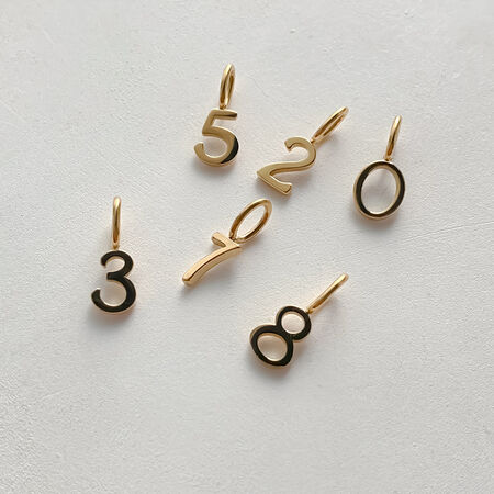 Einfache DIY-Zahlenanhänger aus wasserdichtem Edelstahl für Damen (Serie) 2