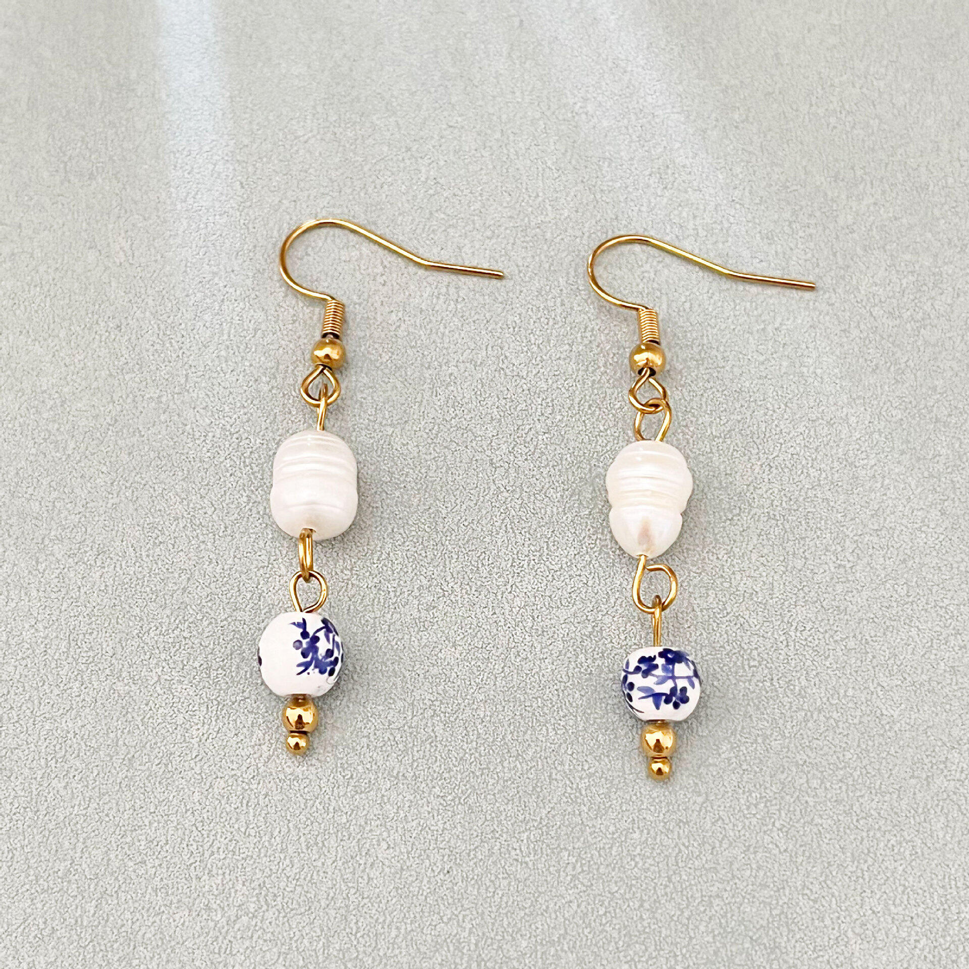 Ethnic Series Vacation Oceanic Style Stainless Steel Waterproof Gold Color Women's Dangle Earrings 