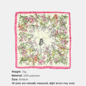 Sciarpe estive in poliestere della serie Romantica con fiori dolci e farfalle dai colori misti h5 Immagine2