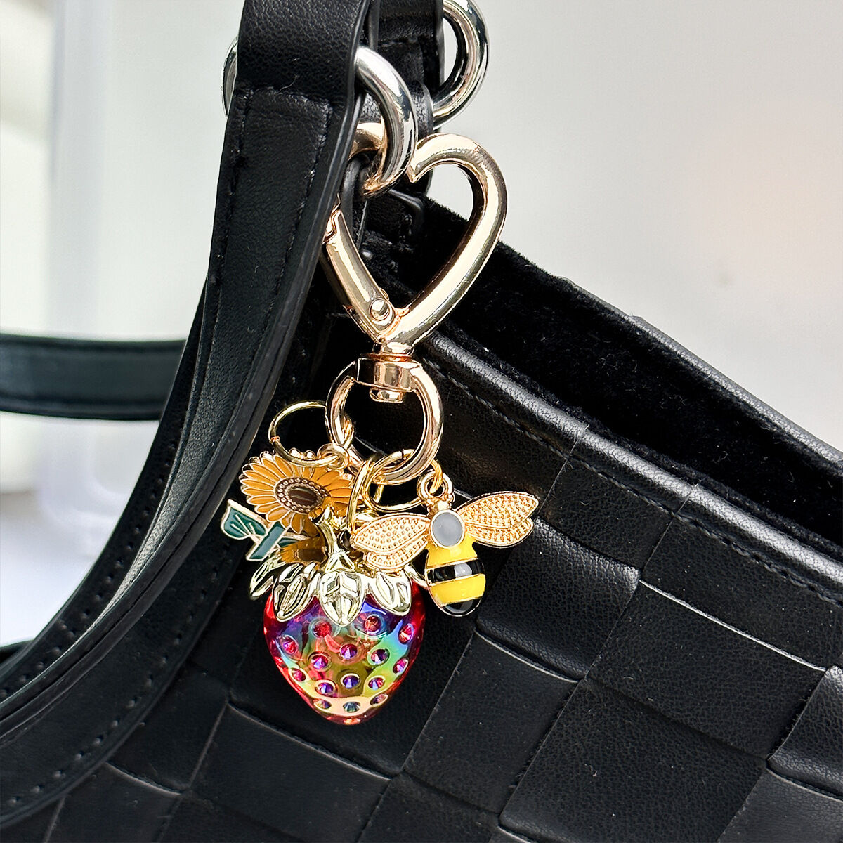Simple Series Daily Flower Cherry Strawberry Resin Bag Charms 2