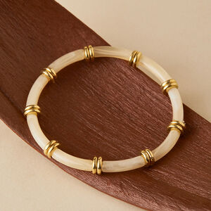 Classic Series Retro Gradient Color Acrylic Women's Bangles h5