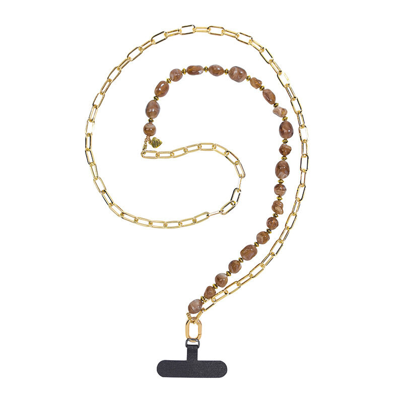 Simple Series Daily Letter Irregular Shape Heart Beads Chain Gradient Color Acrylic Phone Chain h5 