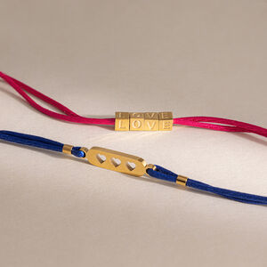 Simple Series Sweet Letter Stainless Steel Waterproof Gold Color Women's Braided Bracelets h5 Picture3