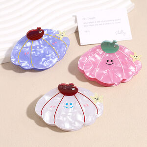 Simple Series Cute Cartoon Mixed Color Plant Starfish Gradient Color Acetate Rhinestone Hair Claws h5 Picture2