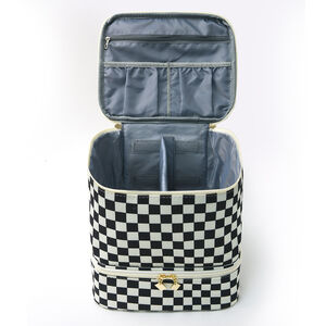 Simple Series Daily Plaid make-uptassen van canvas in verschillende kleuren h5 Afbeelding4