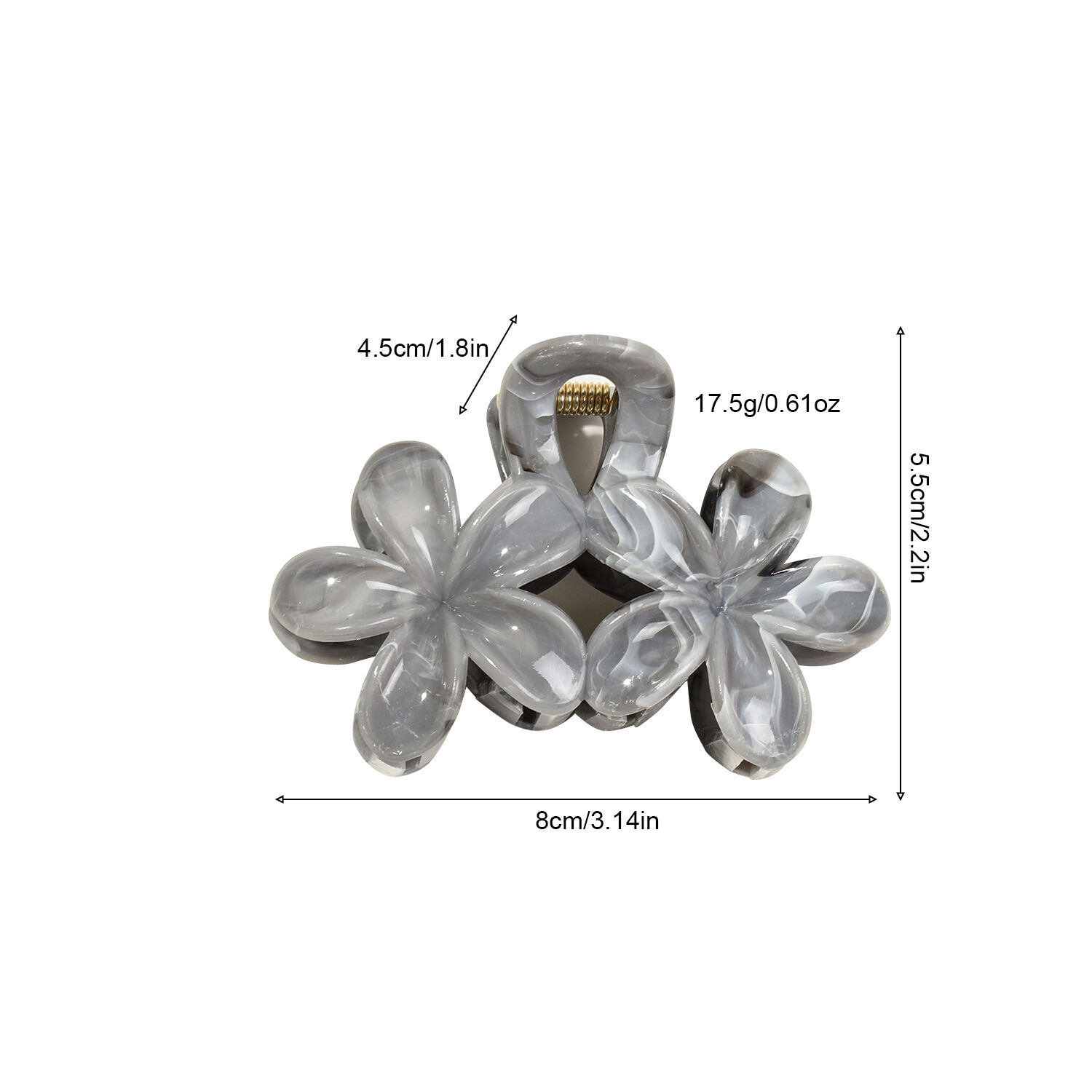 Simple Series Sweet Flower Solid Color Gradient Color Acrylic Hair Claws h5 Picture3