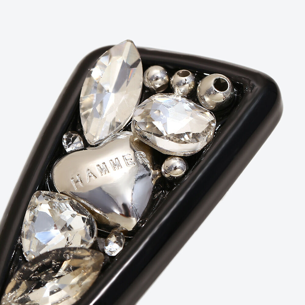 Luxurious Series Simple Heart Acrylic Rhinestone Hair Clips h5 Picture4