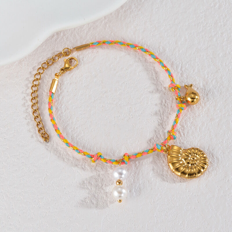Braccialetti intrecciati da donna in stile oceanico per le vacanze h5Immagine5