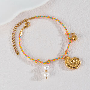 Braccialetti intrecciati da donna in stile oceanico per le vacanze h5 Immagine5