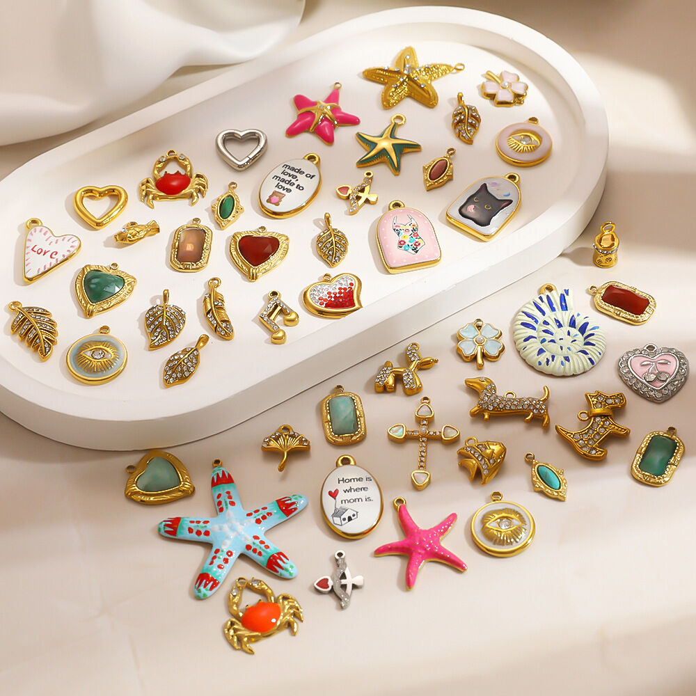 Oceanic Style Stainless Steel Waterproof Gold Color DIY Pendants