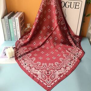 Bufandas de verano de poliéster de color liso con estampado paisley de la serie Ethnic h5 Imagen3