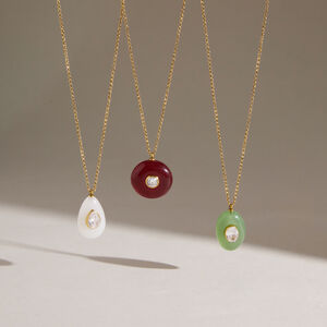 Eenvoudige serie druppelvormige hars hanger met goudkleurige zirkonia voor dames h5 Afbeelding4