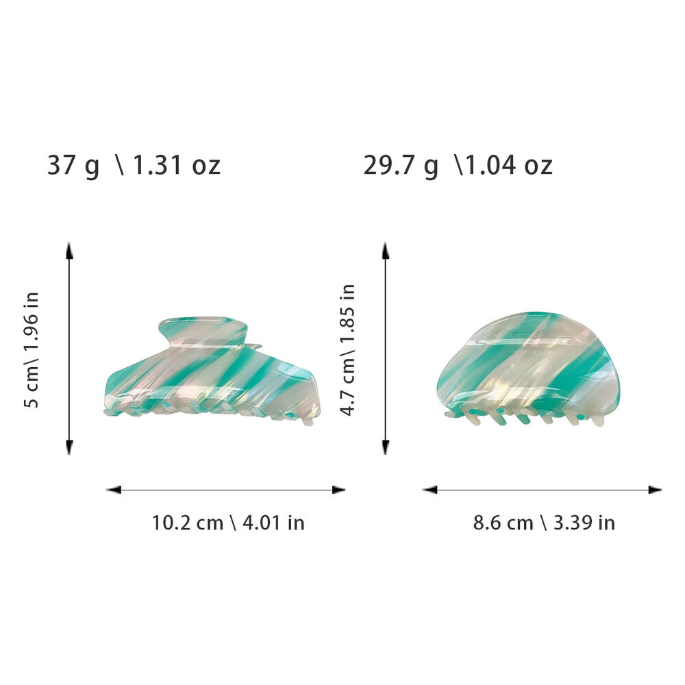 Simple Series Dagelijkse Effen Kleur Gradiënt PVC Haarklemmen h5Afbeelding3