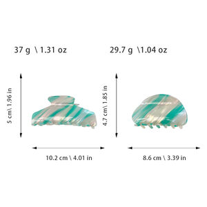 Simple Series Dagelijkse Effen Kleur Gradiënt PVC Haarklemmen h5 Afbeelding3