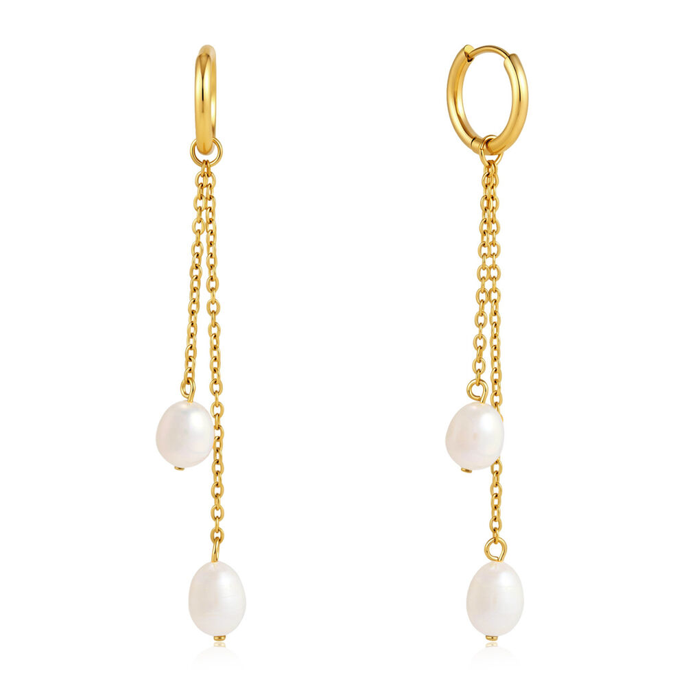 Orecchini pendenti da donna Simple Series Eleganti con nappine, in acciaio inossidabile, impermeabili, color oro. h5Immagine5