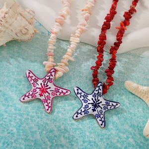 Vacation Oceanic Style Beads Starfish Women's Chain Necklaces h5 Picture2