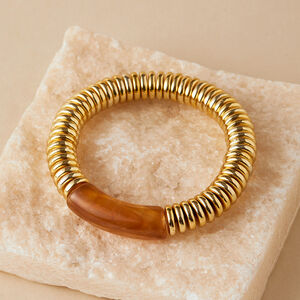 Classic Series Retro Thread CCB Gold Color Women's Bangles h5 Picture2